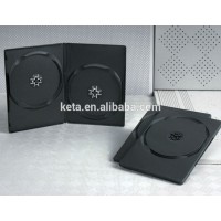 High Quality 9mm Double Black Long DVD Case Plastic DVD Box