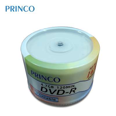 Hot sale blank dvd-r printable Original PRINCO disc in Middle East and Africa